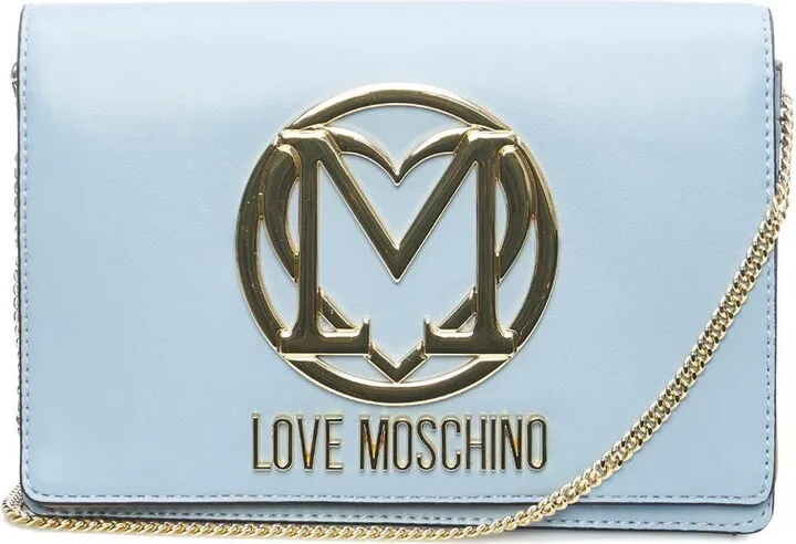 Love Moschino Logo-Plaque Foldover Top Crossbody Bag
