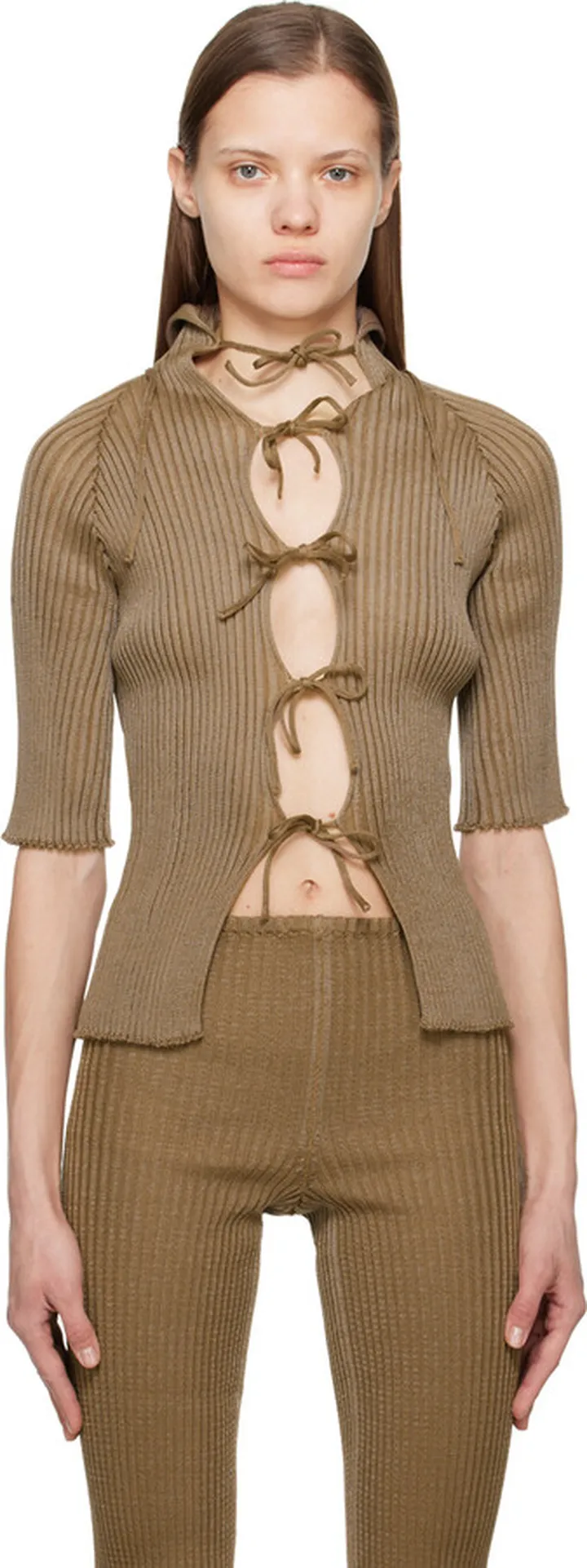 A. ROEGE HOVE Tan Emma Cardigan