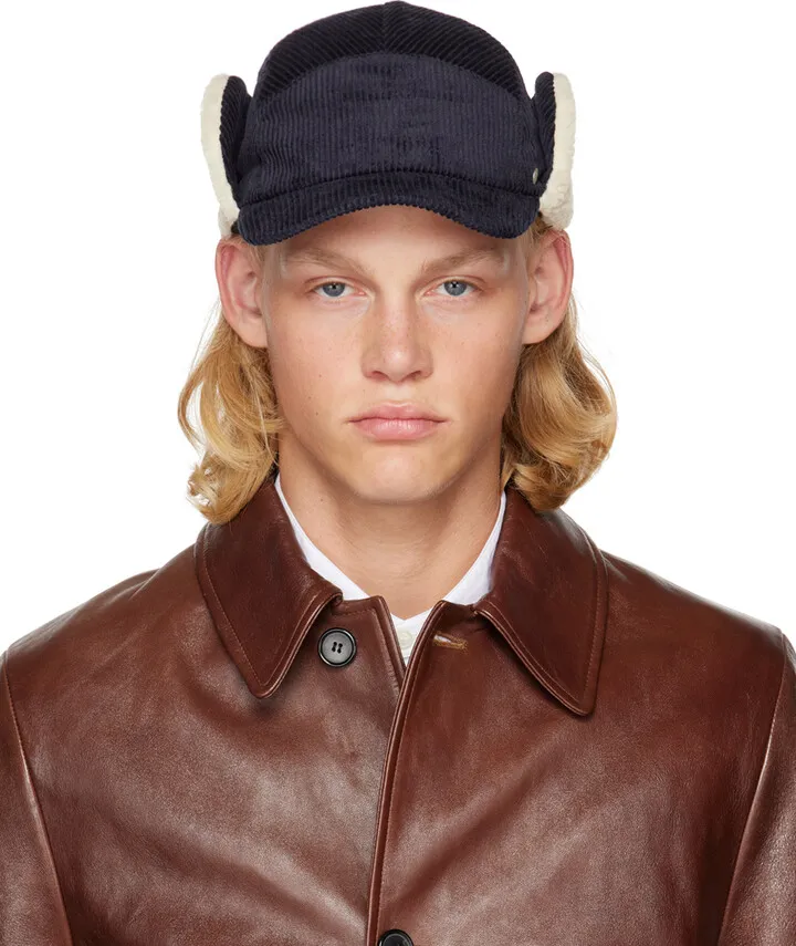 Paul Smith Navy Flap Cap