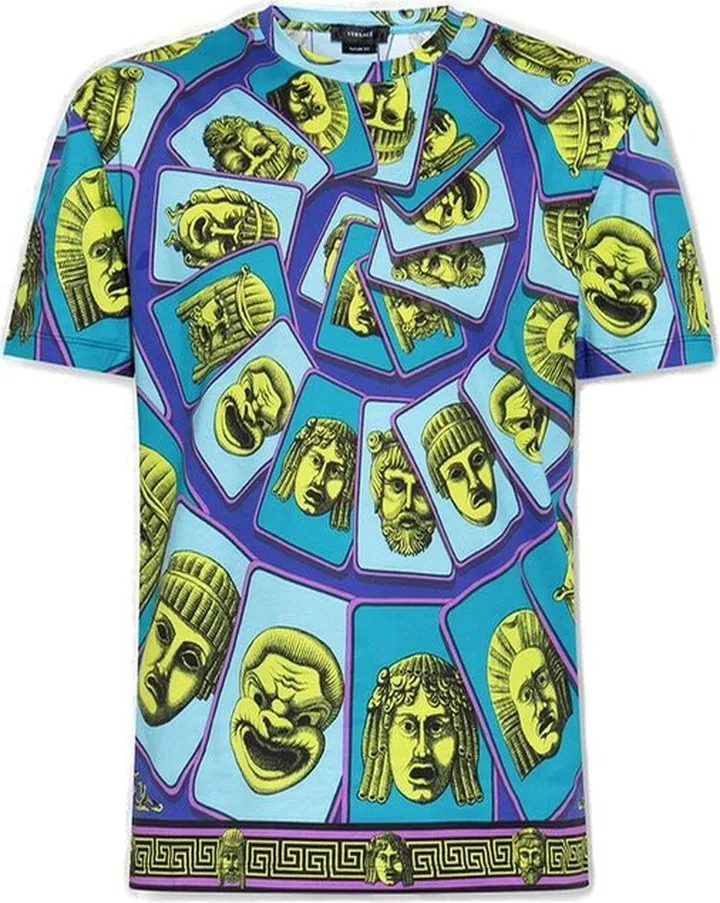 Versace All-Over Graphic Printed Crewneck T-Shirt