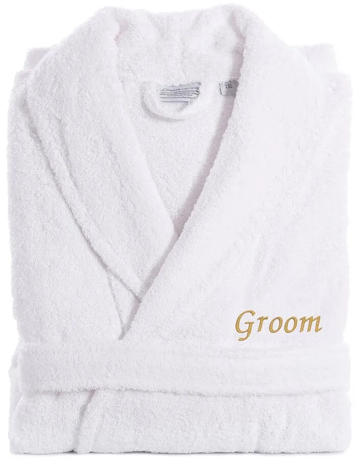 Linum Home Textiles Groom Terry Bathrobe