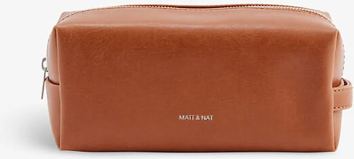 Mens Chili Matte Nickel Blair Faux-leather Toiletry bag