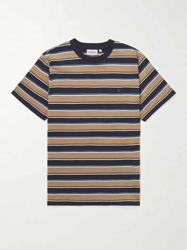 Leone Striped Cotton-Jersey T-Shirt