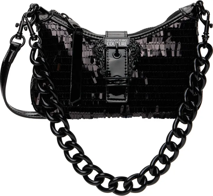 Versace Jeans Couture Black Sequinned Bag