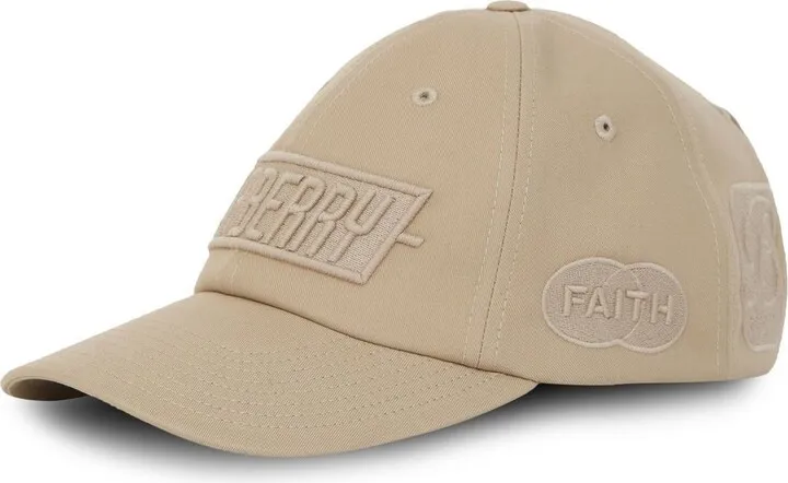 Badge Appliqué cotton baseball cap