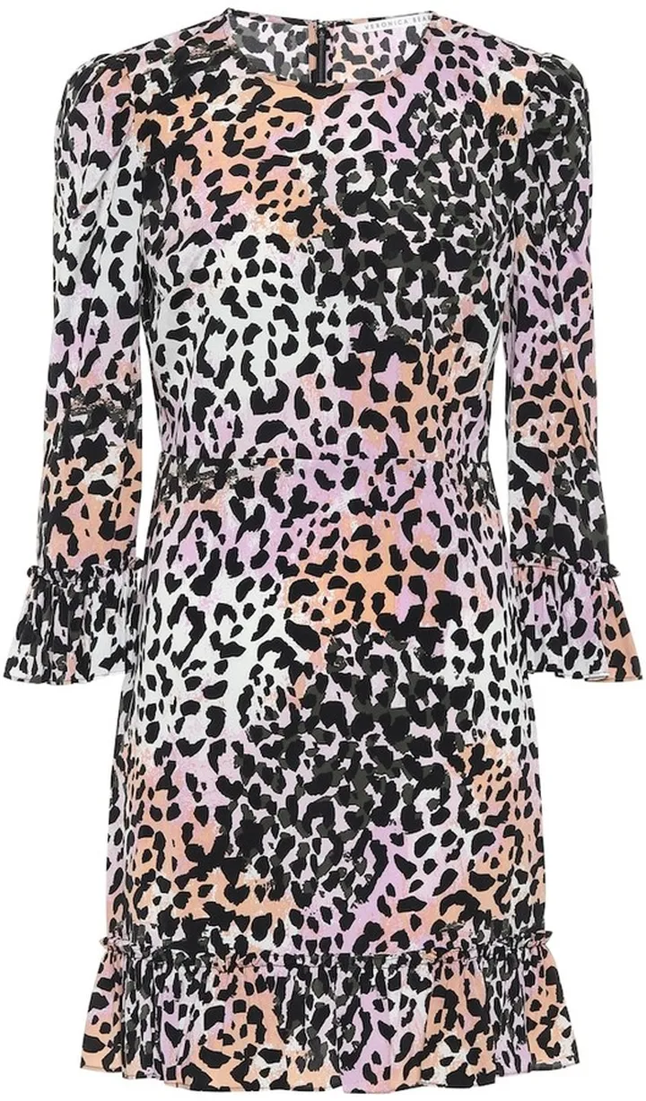 Tamar printed stretch-silk minidress