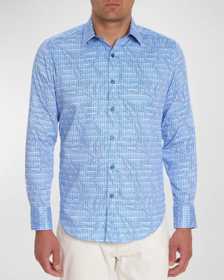 Men's Meisler Cotton-Stretch Sport Shirt