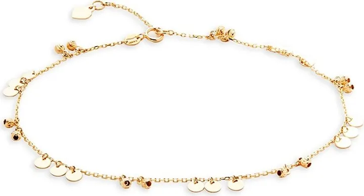 14K Yellow Gold Charm Anklet