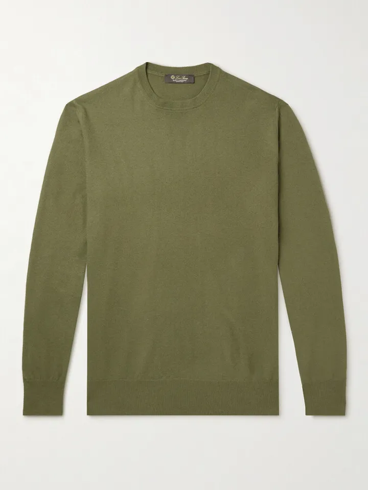 Slim-Fit Garment-Dyed Baby Cashmere Sweater