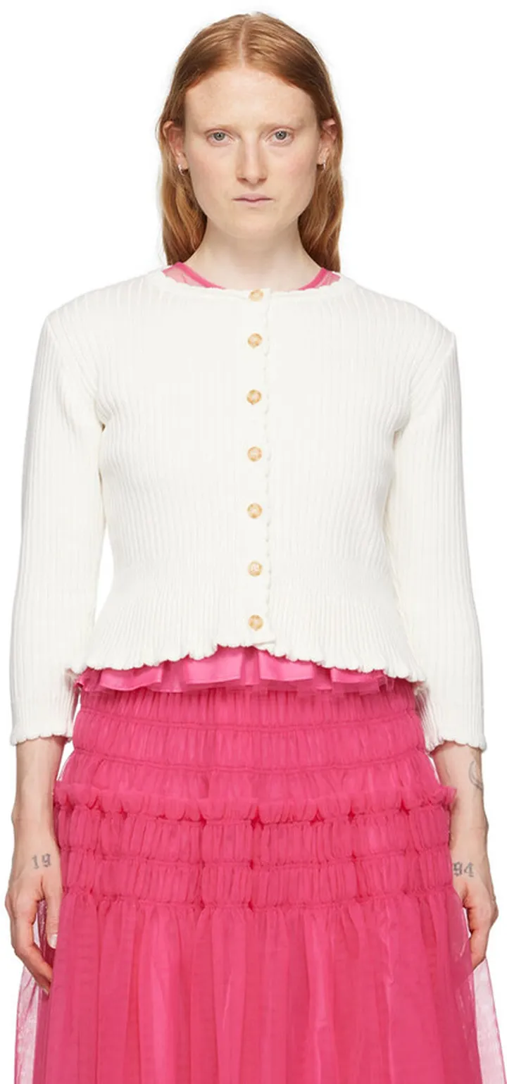 Molly Goddard Off-White Victoria Cardigan