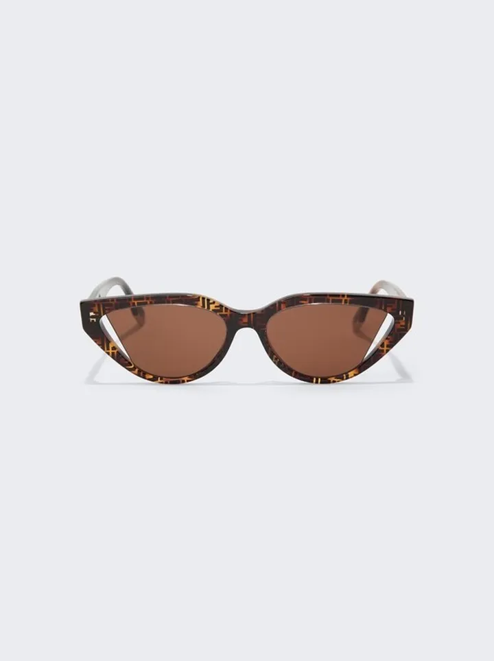 Cat Eye Sunglasses Havana Brown