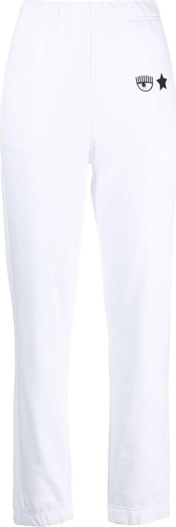 Eyelike-motif cotton track pants