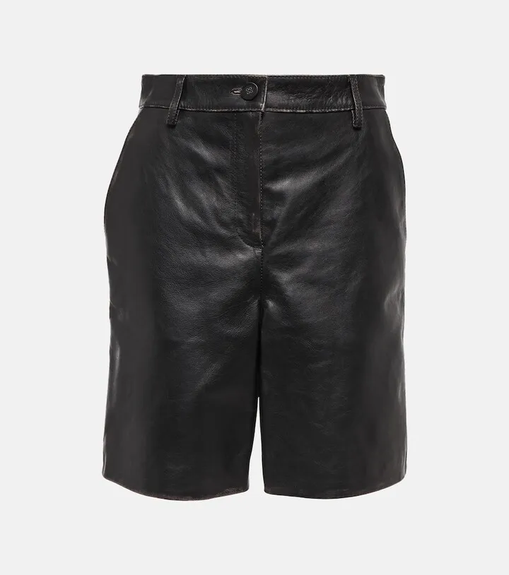 Leather shorts