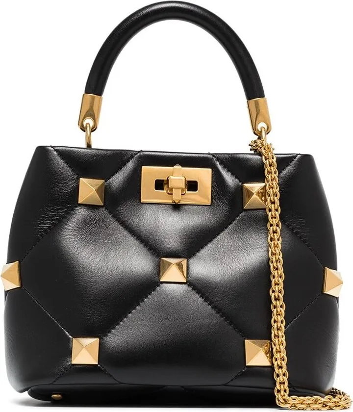 VALENTINO GARAVANI- Roman Stud Small Leather Handbag