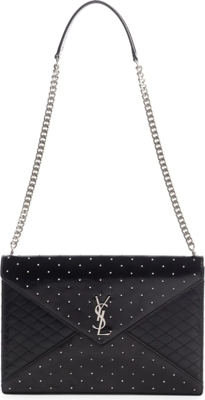 Gaby Studded Quilted Leather Shoulder Bag