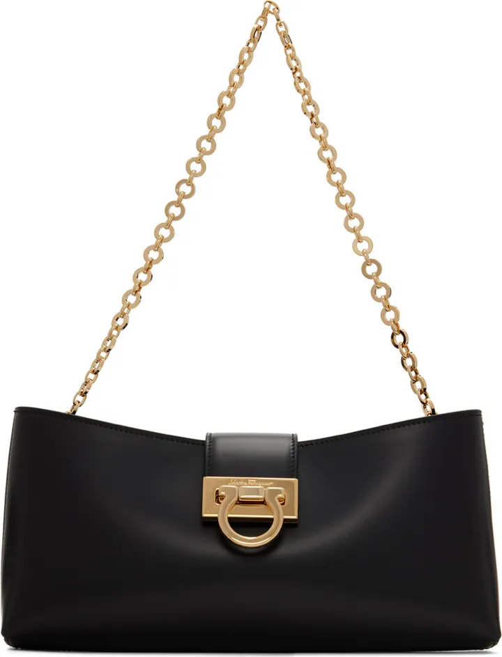 Ferragamo Black Trifolio Bag