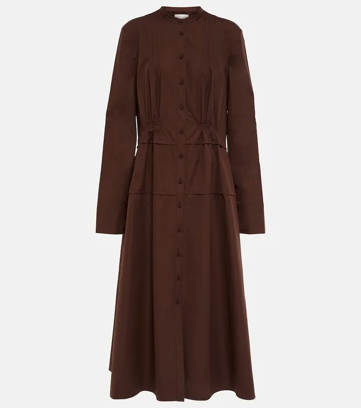 Cotton poplin shirt dress