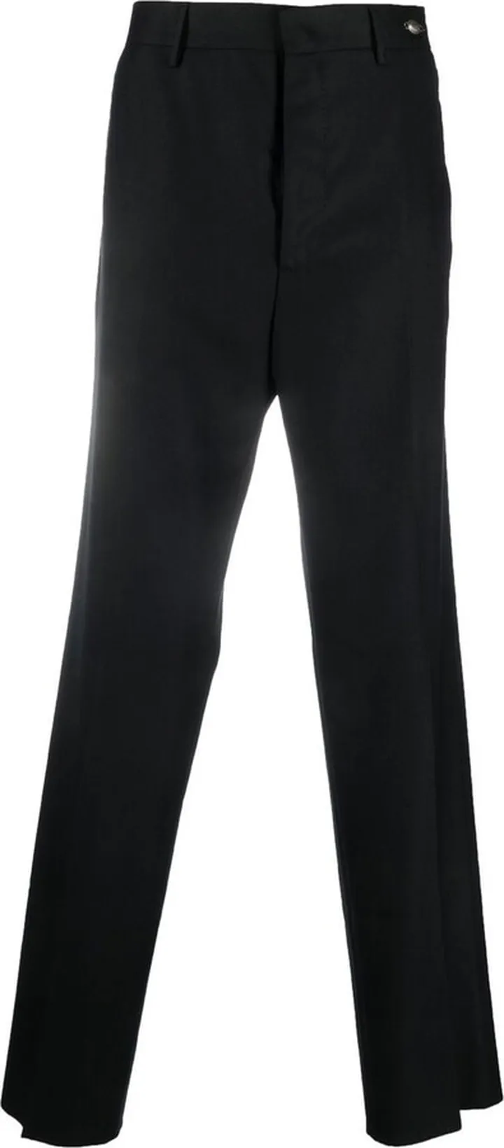 Raw-Hem Straight-Leg Trousers