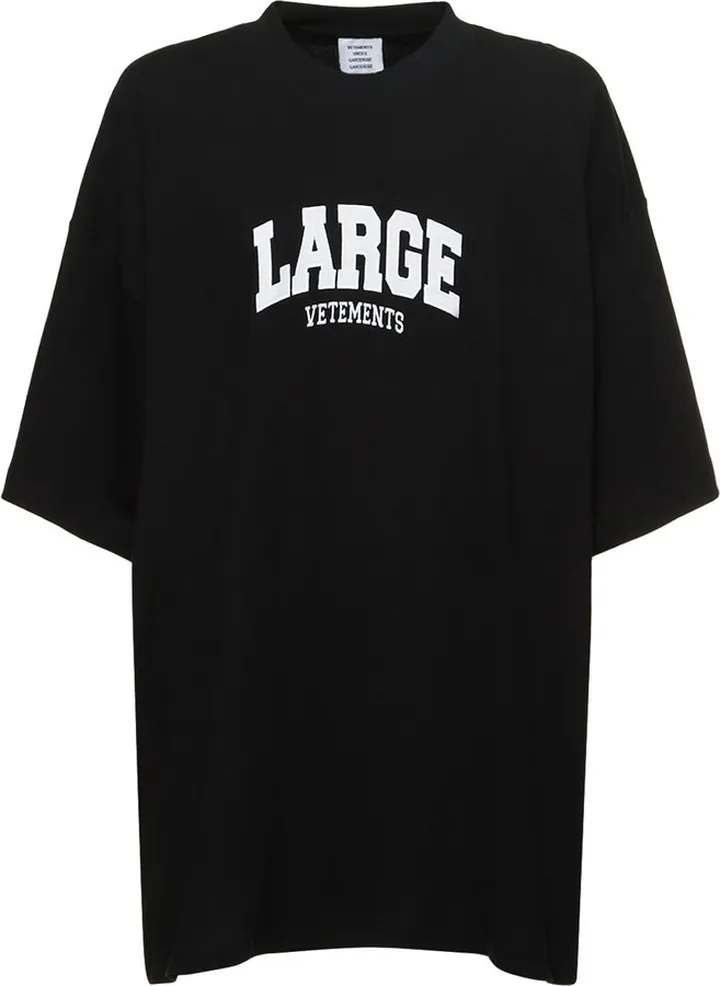 Large embroidered jersey t-shirt