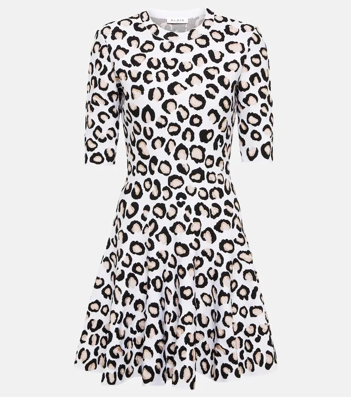 Leopard-print minidress