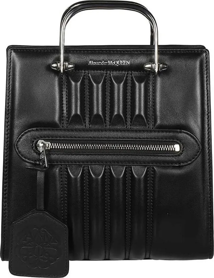Alexander McQueen Logo Printed Quilted Tote Bag