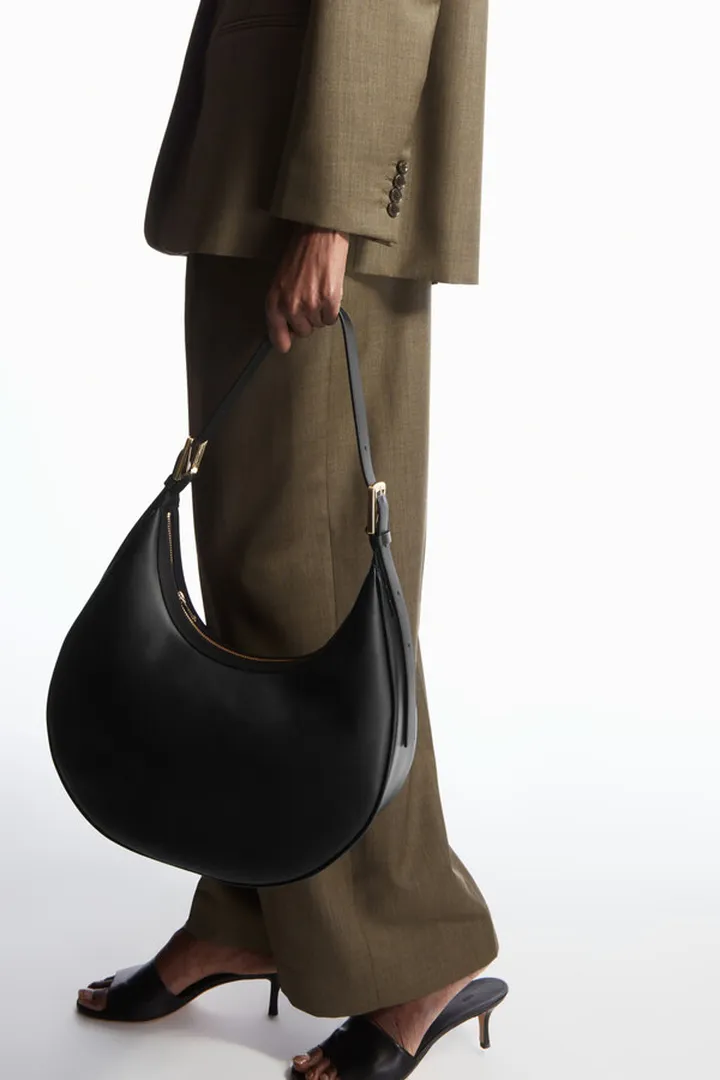Leather Crescent Bag