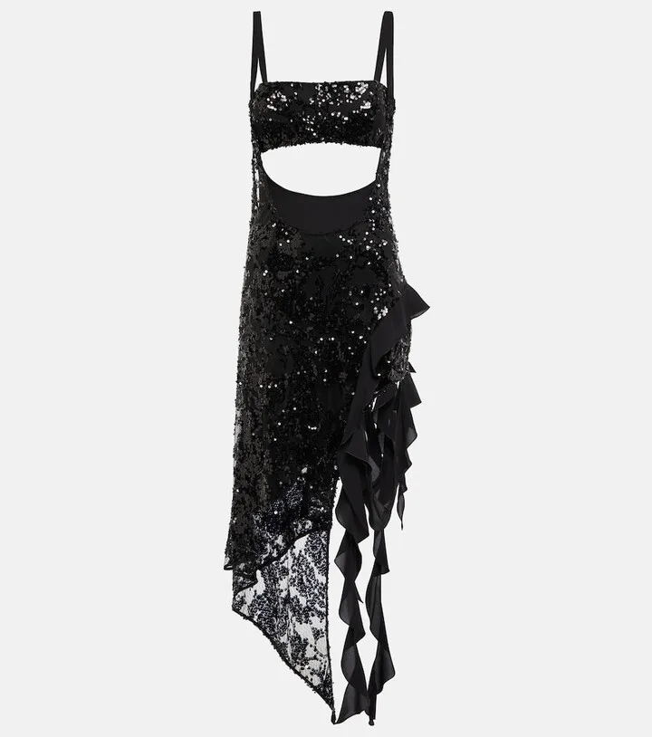 Nora sequined cutout minidress