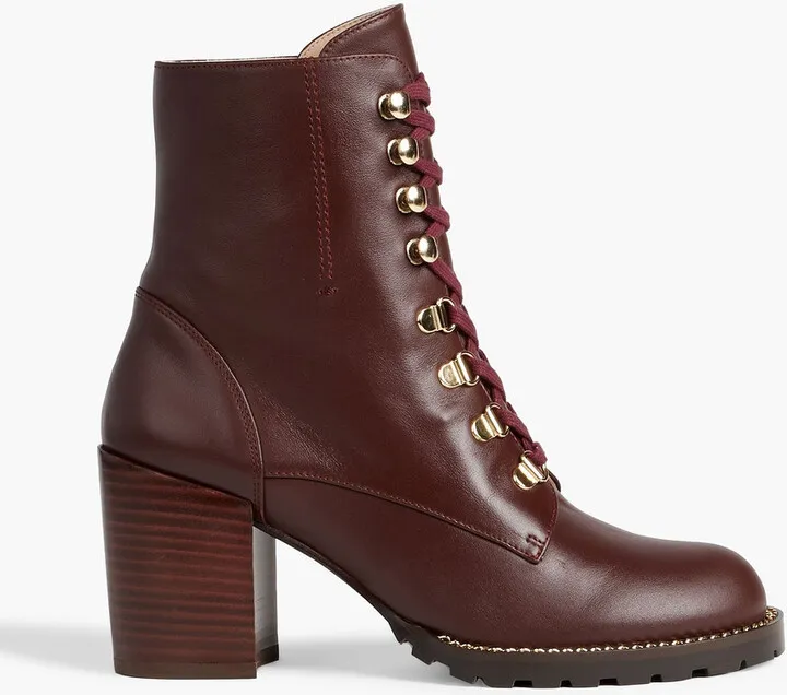 Kolbie lace-up leather ankle boots