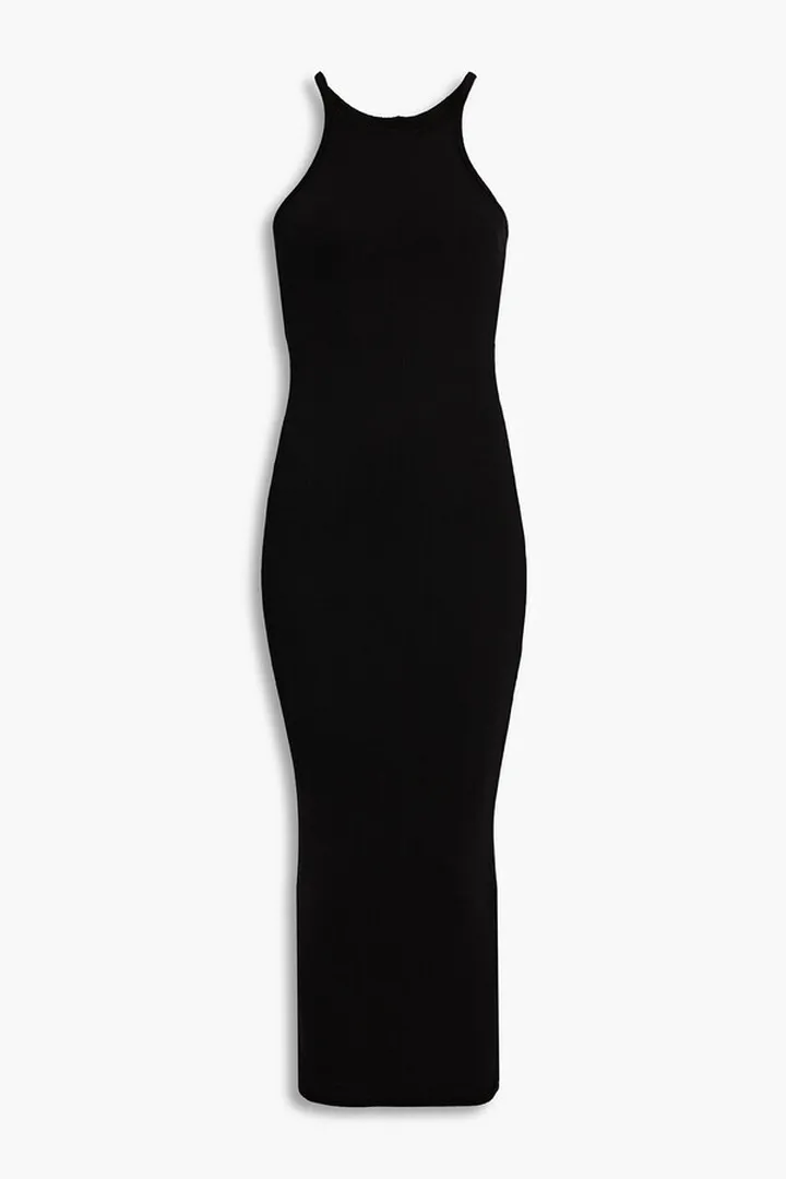 Ribbed jersey midi dress