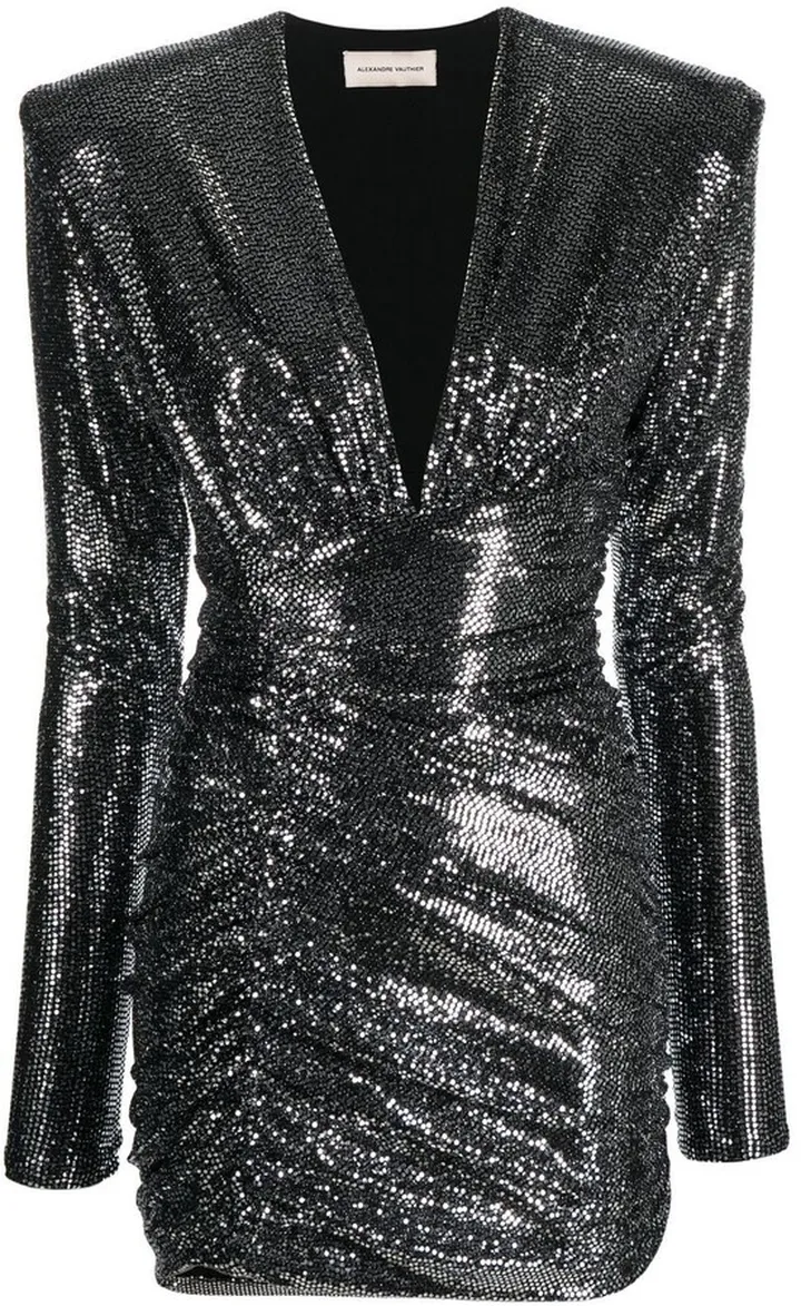 Sequin-Embellished Mini Dress