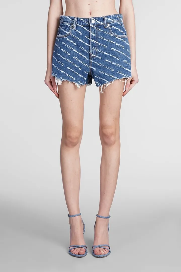 Shorts In Cyan Denim