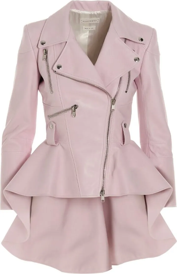 Alexander McQueen Zip-Up Peplum Jacket