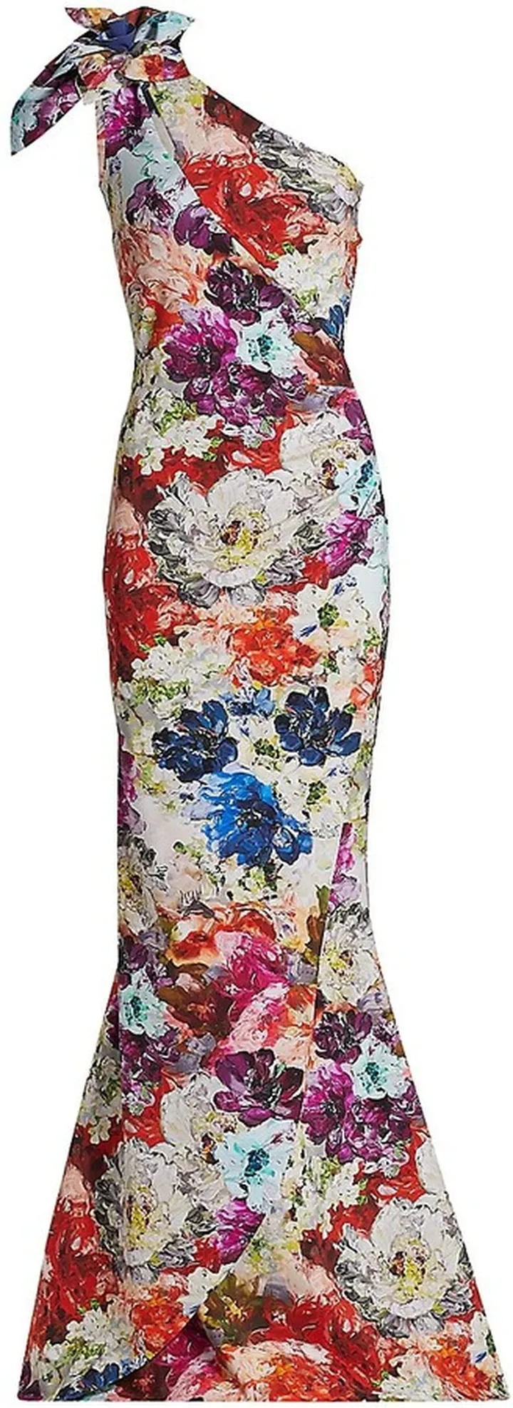 Gosia Floral One-Shoulder Gown