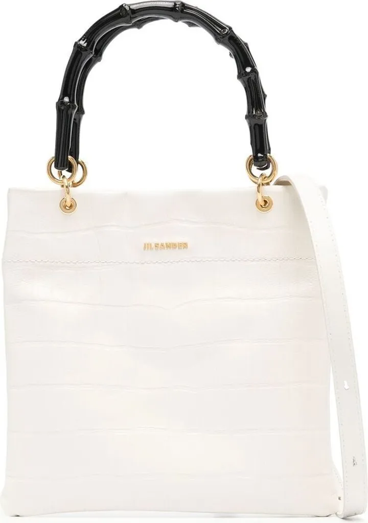 Crocodile-Effect Crossbody Bag