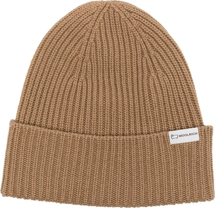 Logo-Tag Ribbed Beanie