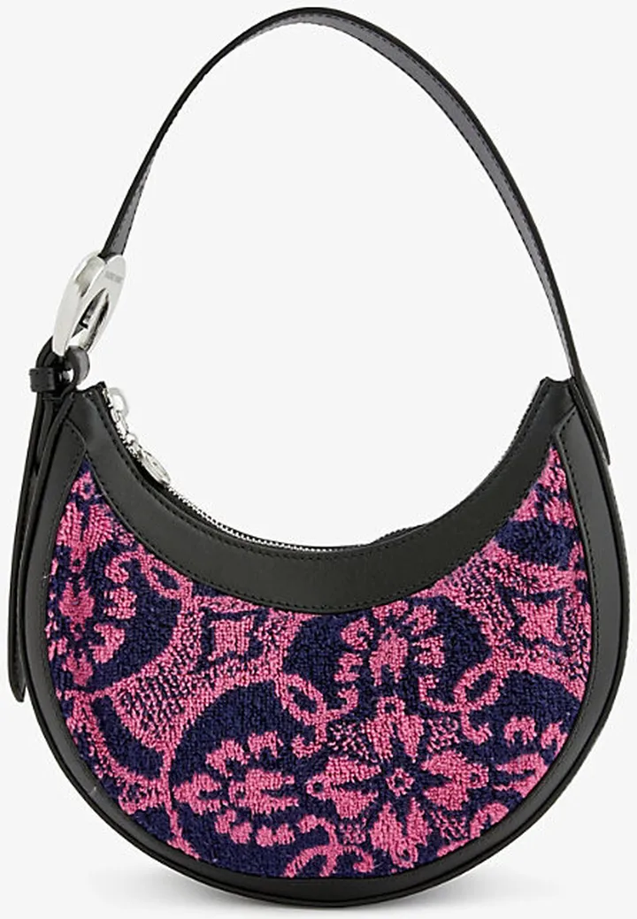 Womens Diamant Black Eclips Mini Cotton and Leather Shoulder bag