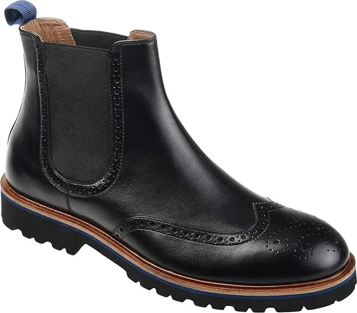 Thomas & Vine Nash Wing Tip Chelsea Boot (Black) Men's Shoes
