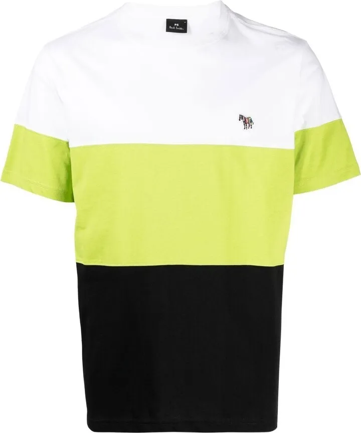 colour-block cotton T-shirt