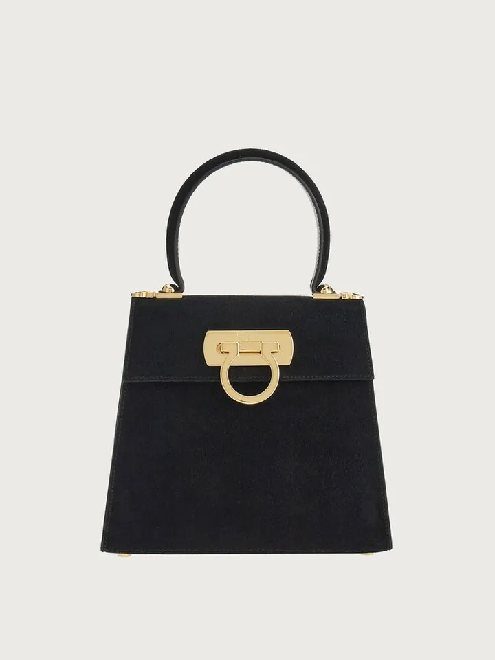 Ferragamo Women Iconic Top Handle (S) Black