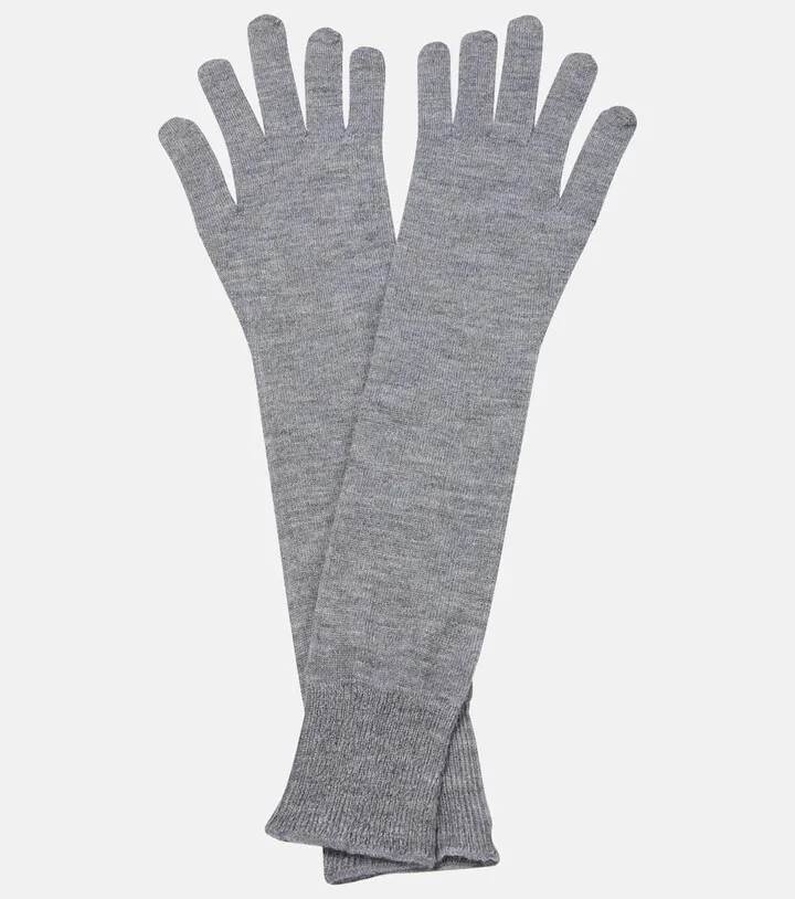 Cashmere and silk gloves