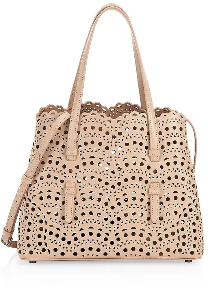 Mini Mina Perforated Leather Tote