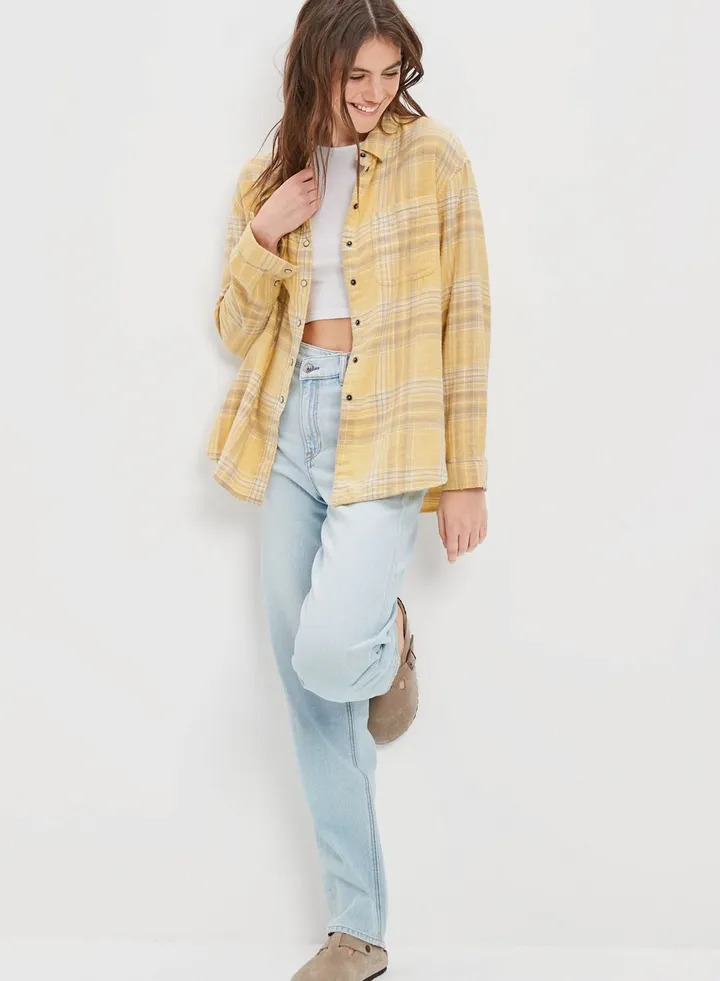 Checked Pocket Detail Shirt