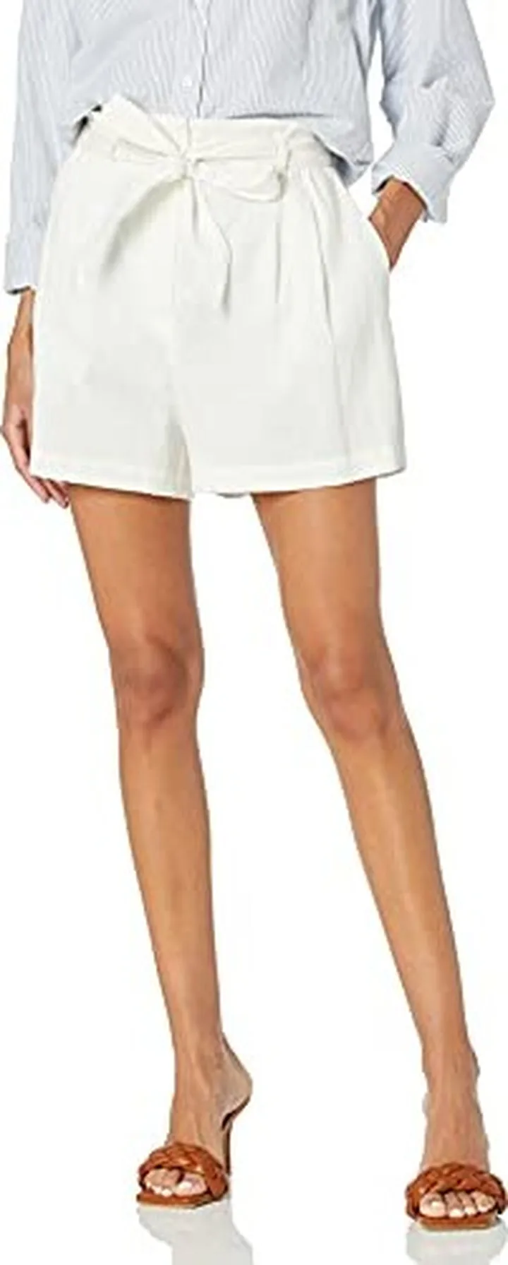 BCBGMAXAZRIA Women's High Waist Tie Belt Shorts