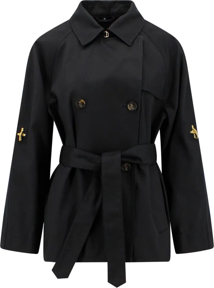 Double-breasted trench with belt