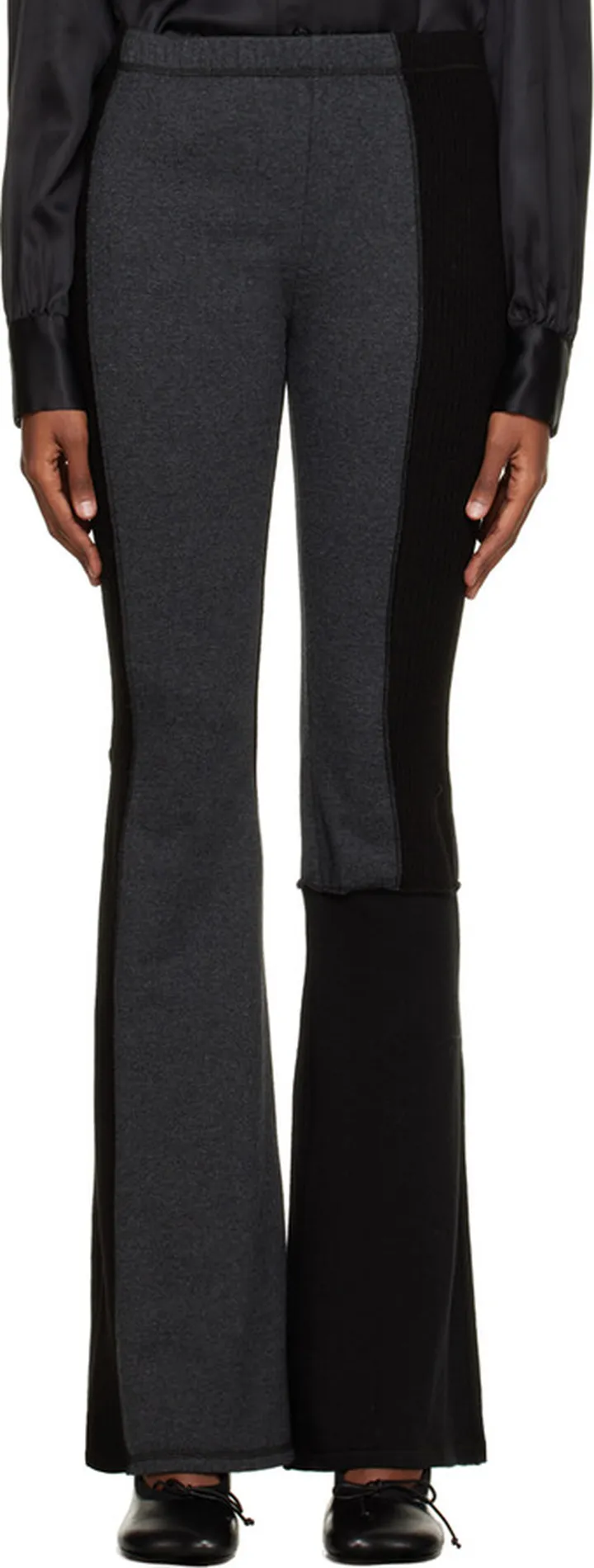 MM6 Maison Margiela Black Paneled Lounge Pants