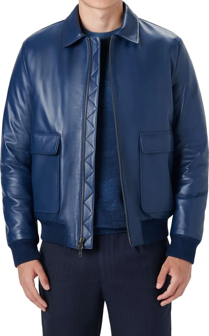 Leather Bomber Jacket