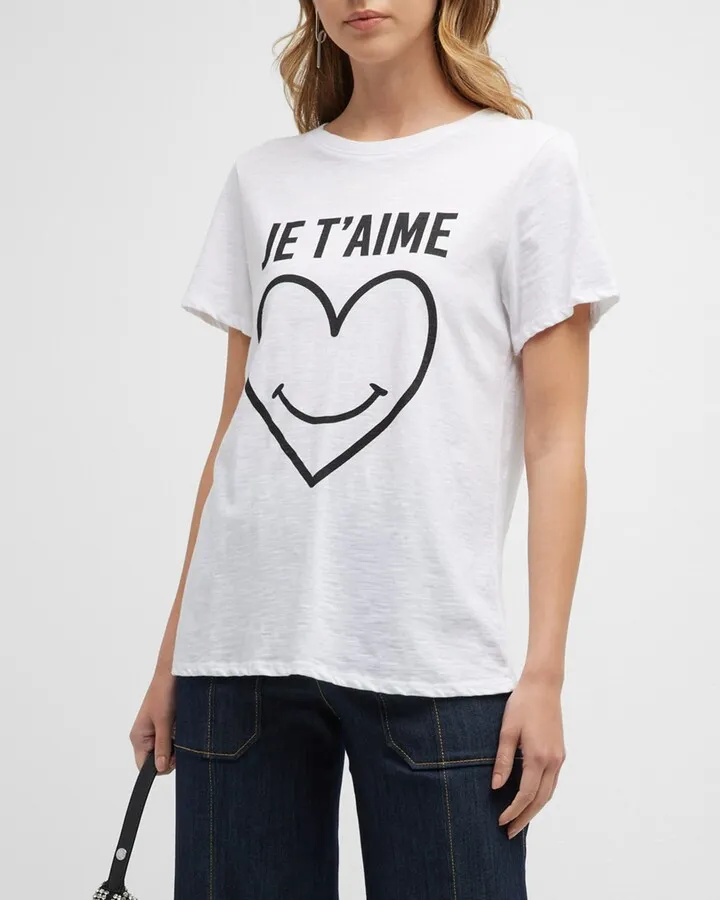 Smiling Heart Cotton Graphic Tee