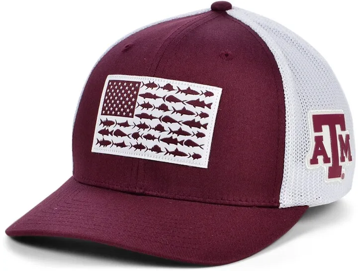 Columbia Texas A & M Aggies Pfg Fish Flag Stretch-fitted Cap