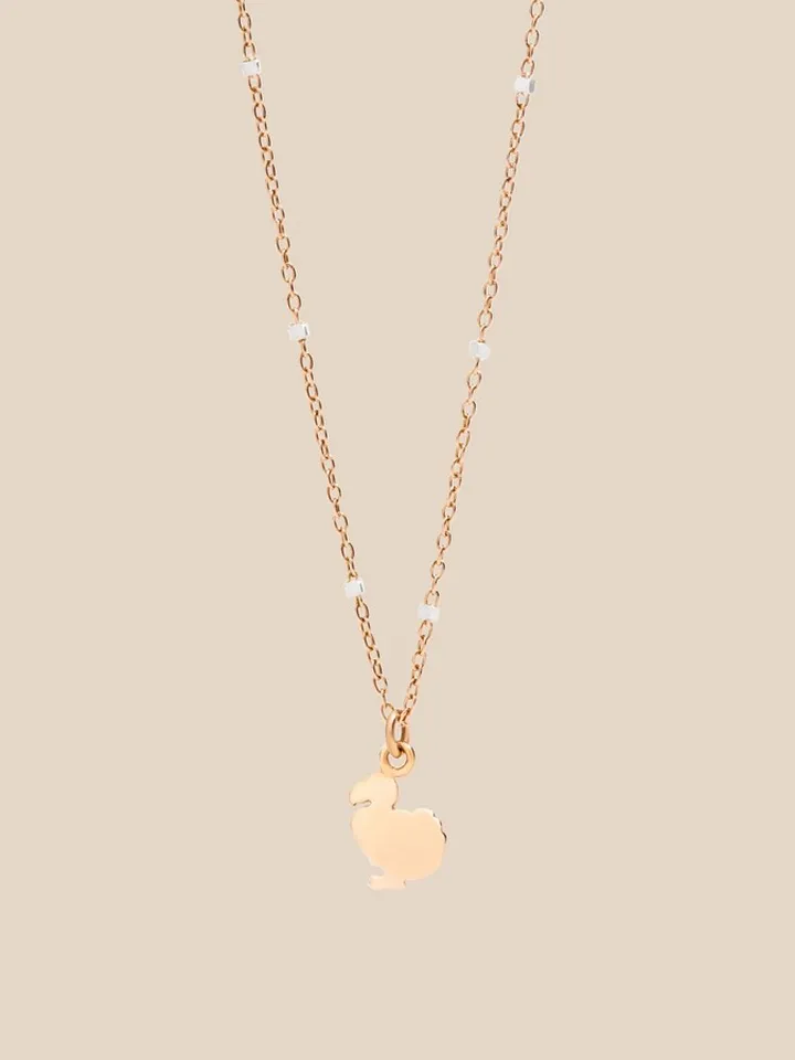 Mini Dodo necklace in rose gold