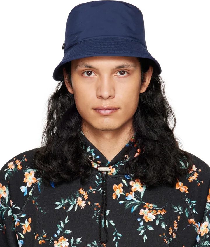 Brioni Navy Performa Bucket Hat